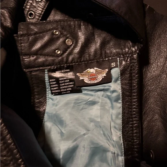 Vintage Harley-Davidson Black Leather Women Chaos Small - Picture 7 of 12